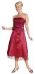 Strapless Princess Cut Two Piece Formal Party Dress in Burgundy color